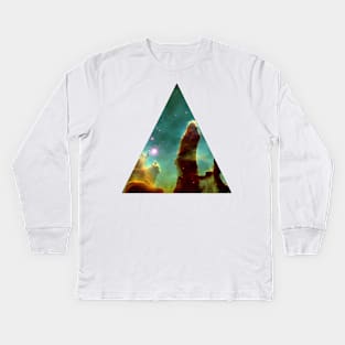 Eagle Star Queen Nebula Triangle Kids Long Sleeve T-Shirt